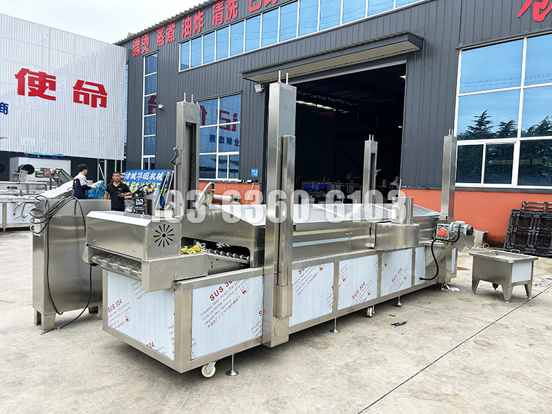 食物油炸流水线，带自动滤渣